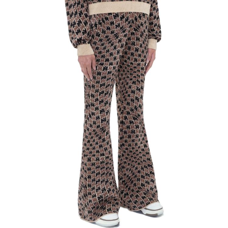 Shop (W) AMIRI 2023秋冬 棕色漩涡格纹喇叭休闲裤。 AW23WKP008-964