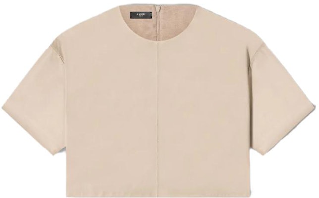 (W) AMIRI SS23 米色短袖背后拉链短款T恤. PF22WLS002-845 Buy (W) AMIRI SS23 米色短袖背后拉链短款T恤. PF22WLS002-845