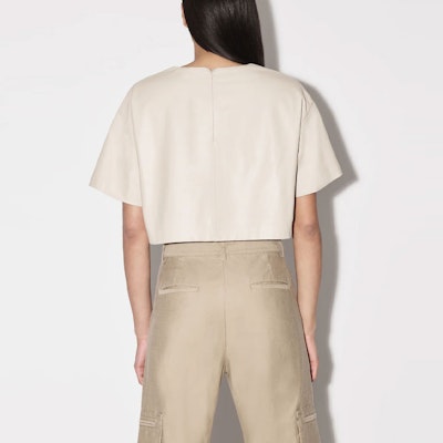 (W) AMIRI SS23 米色短袖背后拉链短款T恤. PF22WLS002-845 Shop (W) AMIRI SS23 米色短袖背后拉链短款T恤. PF22WLS002-845