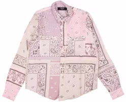 (Women) AMIRI SS23 Pink Pattern Print Button-Up Shirt. Y0W06472PD-LAVE (Women) AMIRI SS23 Pink Pattern Print Button-Up Shirt. Y0W06472PD-LAVE