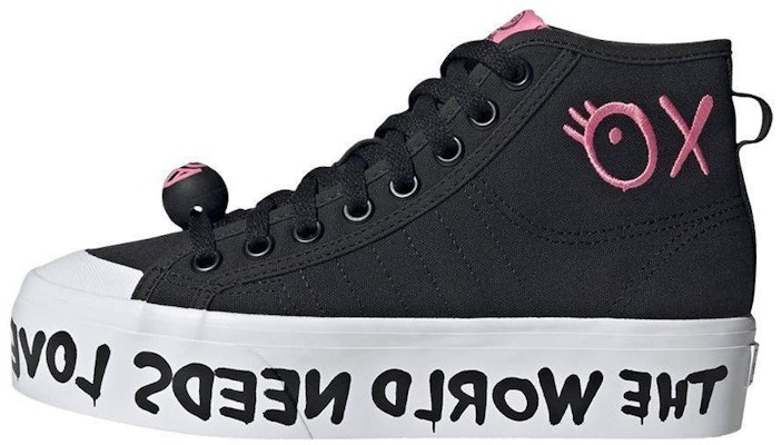(W) André Saraiva x adidas Nizza Platform Mid ''XO'' Damen/Herren-Sneaker HQ6867 Details for (W) André Saraiva x adidas Nizza Platform Mid ''XO'' Damen/Herren-Sneaker HQ6867