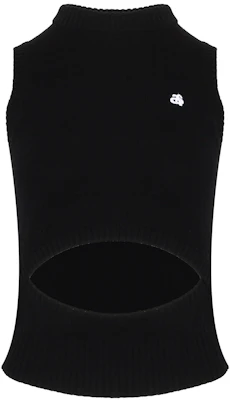 (Women) Ann Andelman Black Sleeveless Slim Fit Hollow Knit Pullover Vest CC5720236006 Buy (Women) Ann Andelman Black Sleeveless Slim Fit Hollow Knit Pullover Vest CC5720236006