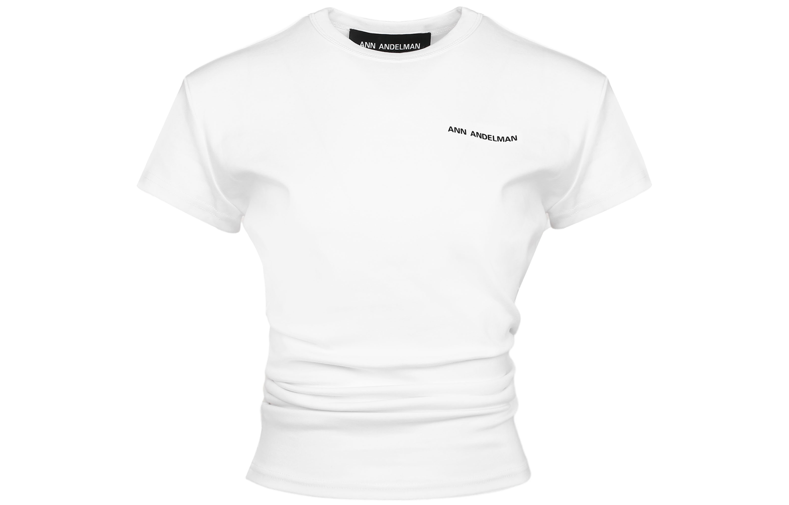 (Women) Ann Andelman Solid Color Slim Fit Crew Neck T-Shirt CC5720236003