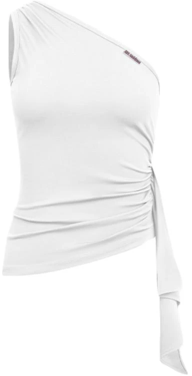 women-ann-andelman-solid-slim-one-shoulder-elastic-knit-tank-with-tie-design-aa-25-bx-1586-white