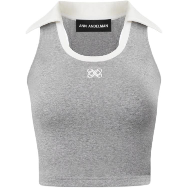 (Women) Ann Andelman SS26 Colorblock Slim Fit Crop Tank Top for Women AA25BX1425