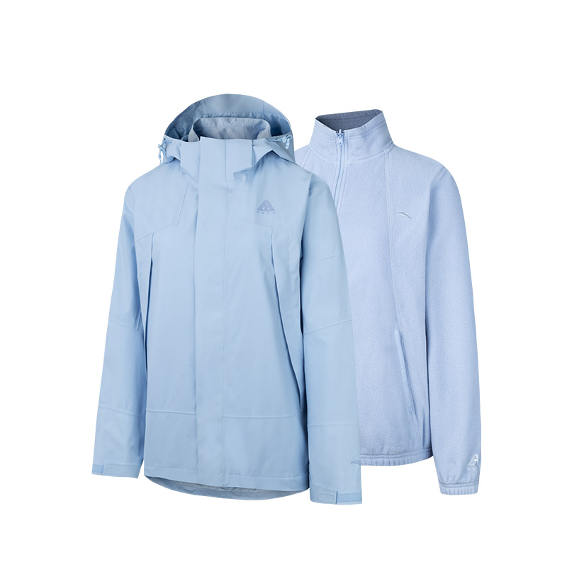 (Women) Anta 3-in-1 Hard Shell Hoodie Jacket Sky Blue/Cloud Blue 962447601-4