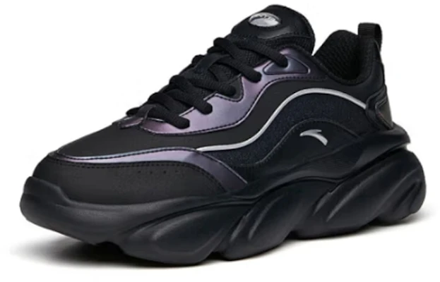 Anta安踏 喵爪 低筒 爸爸鞋 女款 黑銀色 Lookbook Anta安踏 喵爪 低筒 爸爸鞋 女款 黑銀色