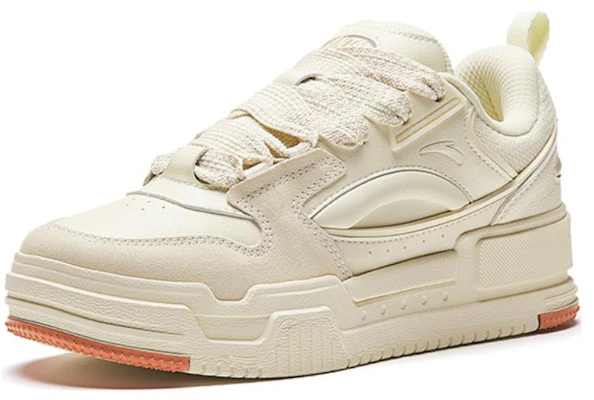 安踏 微糖面包鞋 舒適休閒 耐磨 低幫 板鞋 女款 米色 Order 安踏 微糖面包鞋 舒適休閒 耐磨 低幫 板鞋 女款 米色