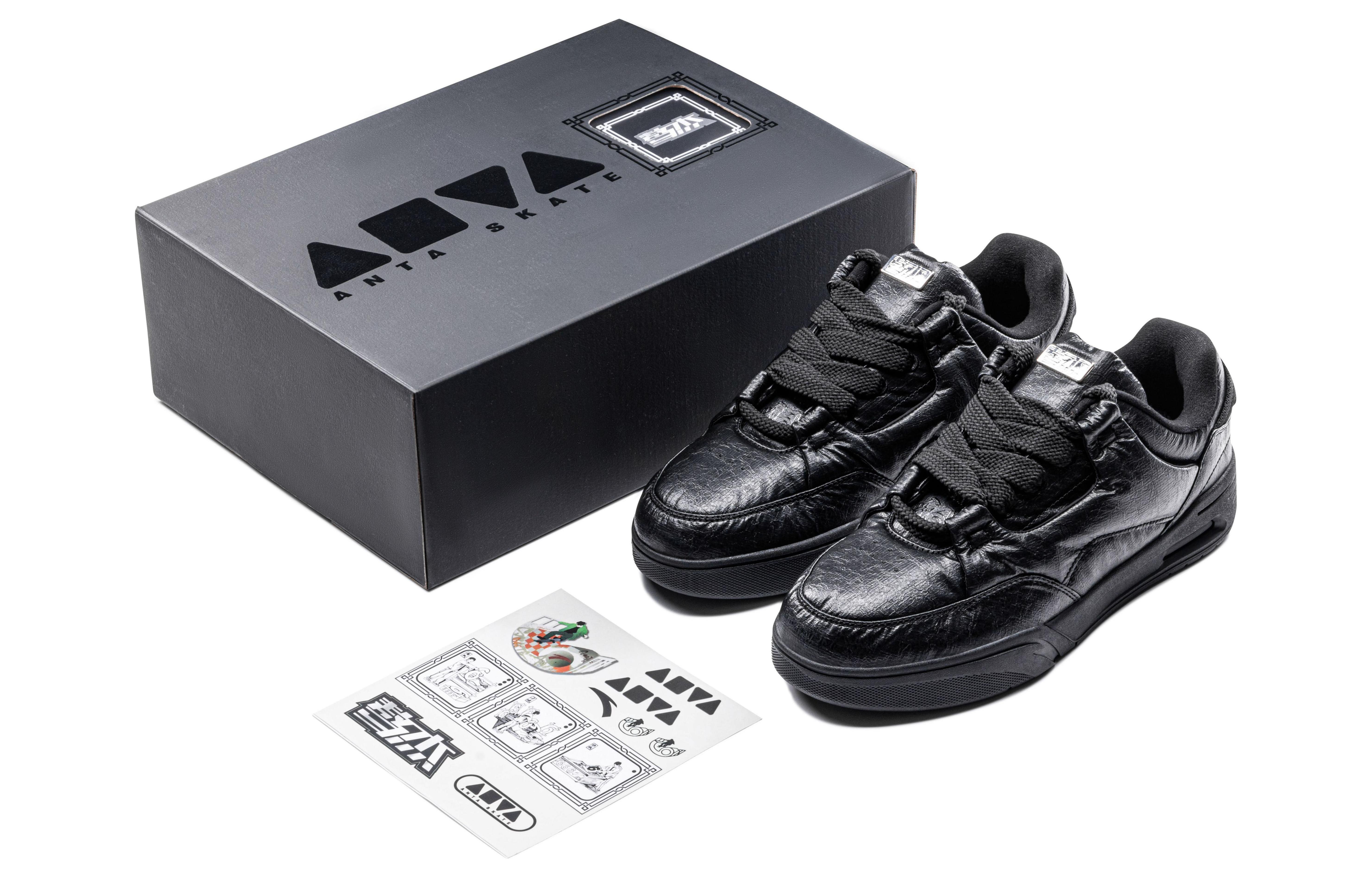 Cheap 安踏 骜杰 造紙術 百搭舒適 減震耐磨 低幫 板鞋 女款 黑色