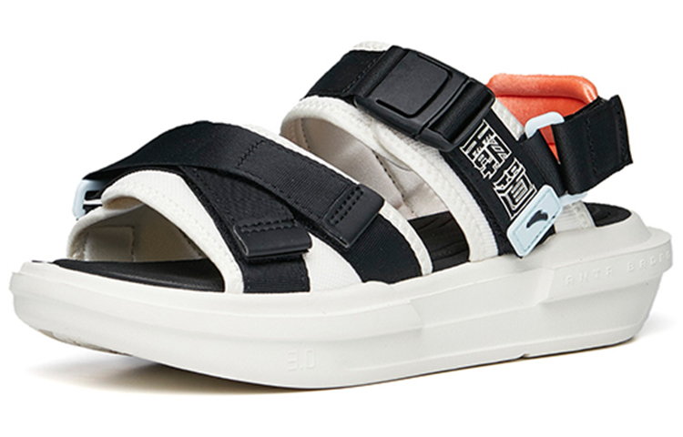 Lookbook 安踏霸道透氣沙灘涼鞋 女款 黑白色