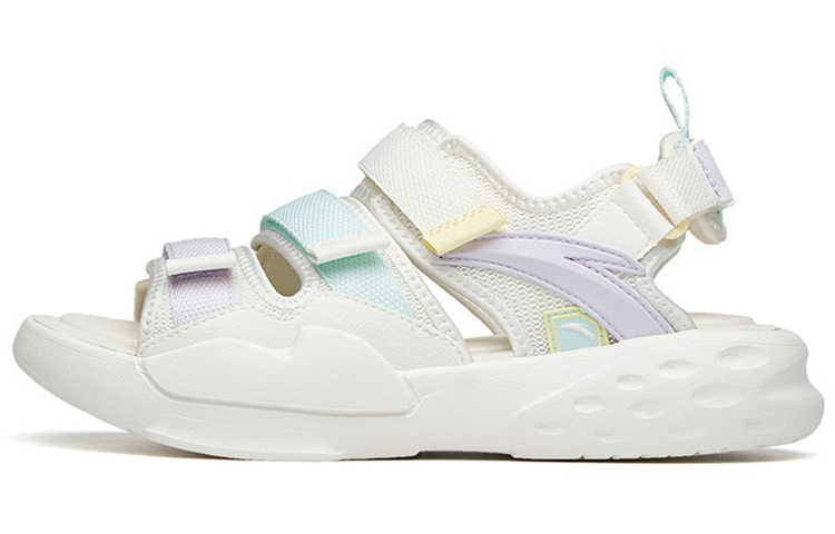 (W) Anta BaDao Velcro Sport Sandals 'White Blue Purple'