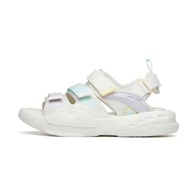 (W) Anta BaDao Velcro Sport Sandals 'White Blue Purple'