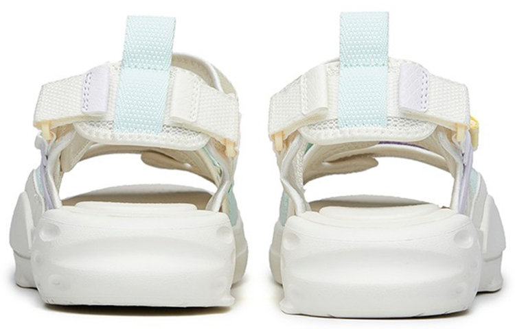 (W) Anta BaDao Velcro Sport Sandals 'White Blue Purple' 圖 4