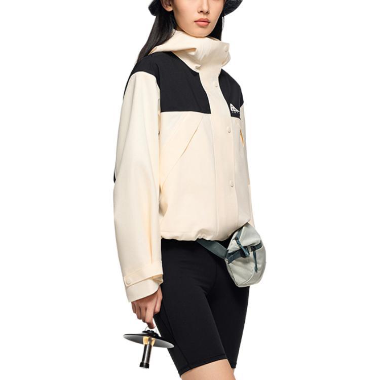 (Women) Anta Breathable Training Hoodie Jacket - Black/Vanilla White 962437603-5