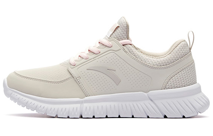 (W) Anta Casual Leather Running Shoe 'Grey Pink White'