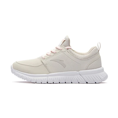 (W) Anta Casual Leather Running Shoe 'Grey Pink White'