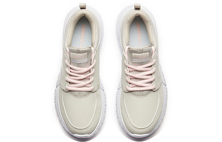 (W) Anta Casual Leather Running Shoe 'Grey Pink White' 圖 4