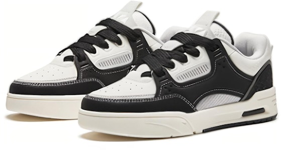 Anta安踏 百搭休閒 輕鬆舒適 輕便防滑耐磨 低幫 板鞋 女款 黑白色 Lookbook Anta安踏 百搭休閒 輕鬆舒適 輕便防滑耐磨 低幫 板鞋 女款 黑白色