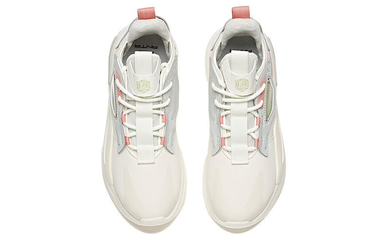 Lookbook Anta安踏 休閒 低幫 跑步鞋 女款 白粉色 加絨版