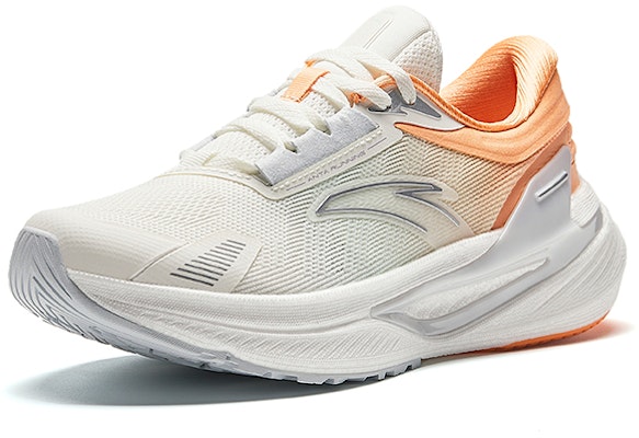 Anta安踏 CC 氮科技 專業緩震 透氣 低帮 跑步鞋 女款 白橙色 Order Anta安踏 CC 氮科技 專業緩震 透氣 低帮 跑步鞋 女款 白橙色