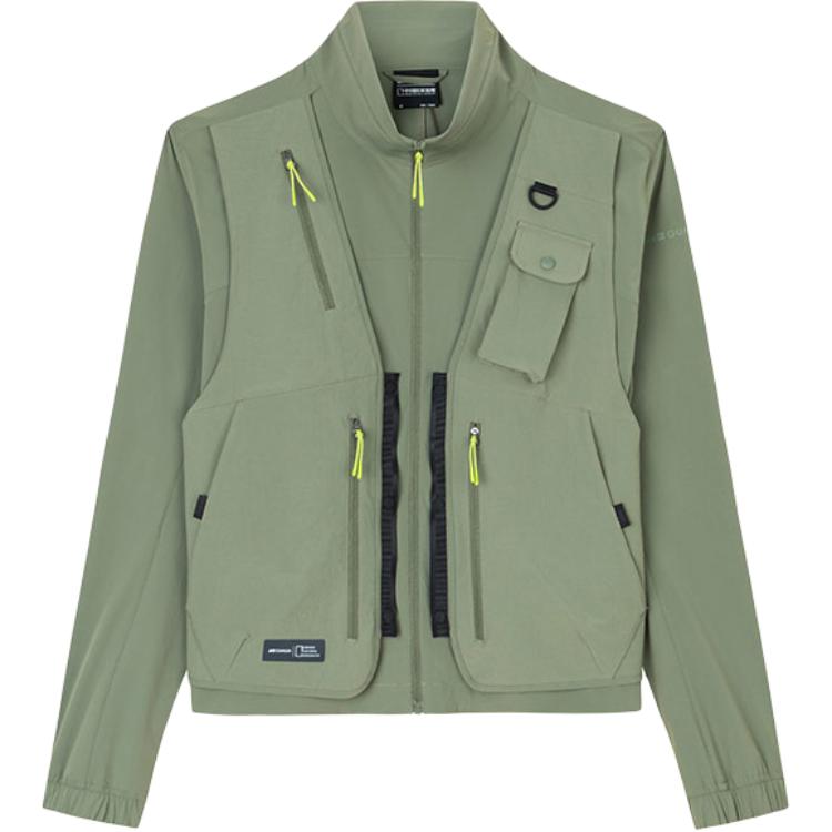 (Women) Anta Champion Outdoor Water-Resistant Hiking Jacket Olive Green 162420616-4