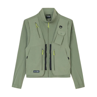 (Women) Anta Champion Outdoor Water-Resistant Hiking Jacket Olive Green 162420616-4