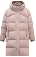 Order (Women) Anta Champion Series Long Hooded Down Jacket - Light Pink. 162410901-3