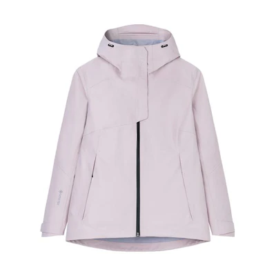 (Women) Anta Champion Series Waterproof Hooded Jacket - Smoke Grey Pink 162340611-4