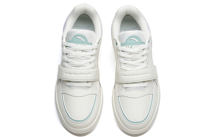 Shop 安踏 贴贴 复古休閒 低帮 板鞋 女款 白绿灰