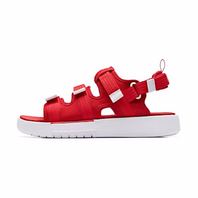 (W) Anta Coca-Cola Velcro Beach Open-Toe Flat Sandal 'Red White'
