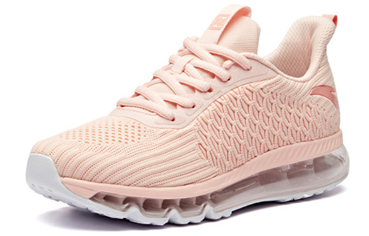 Lookbook 安踏 氣墊 低幫 跑步鞋 女款 淺裸粉