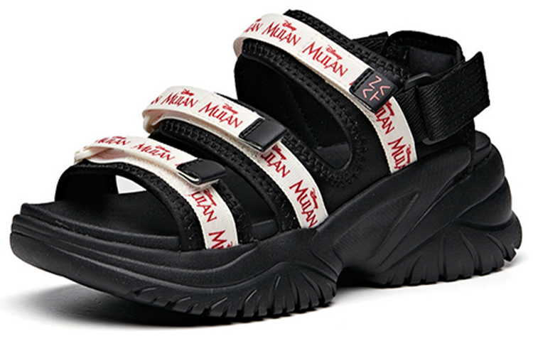 Lookbook (W) Anta Disney x Mulan 'Sandal Rata Hitam dan Putih Pita Ajaib Terbuka' 922027032-5