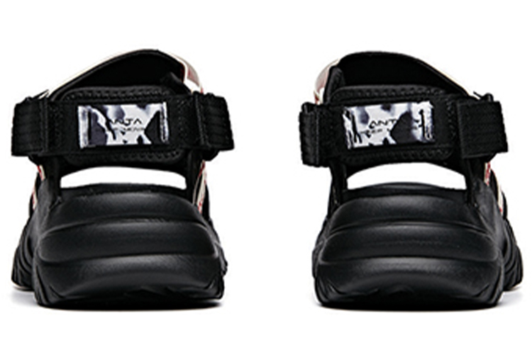 Purchase (W) Anta Disney x Mulan 'Sandal Rata Hitam dan Putih Pita Ajaib Terbuka' 922027032-5