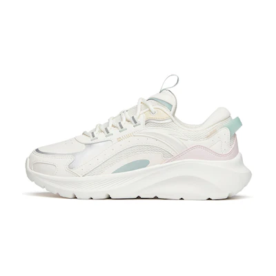 (W) Anta Fashion Trendy Dad Shoe 'White Silver Pink'
