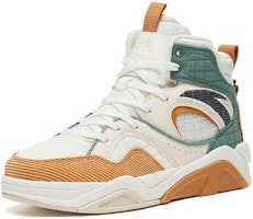 Anta安踏 烈焰3.0 厚底悠閒 防滑耐磨 高筒 板鞋 女款 白橙綠 Lookbook Anta安踏 烈焰3.0 厚底悠閒 防滑耐磨 高筒 板鞋 女款 白橙綠