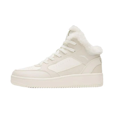 (W) Anta Fleece High Top Skateboarding Shoes 'Beige'
