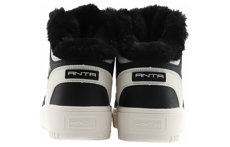 Lookbook Anta安踏 加絨 保暖防滑耐磨 高筒 板鞋 女裝 黑白色