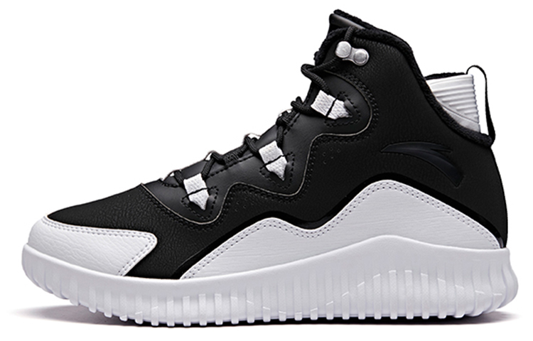 (Women) Anta High-Top Casual Sneakers 'White Black' 12848907-3