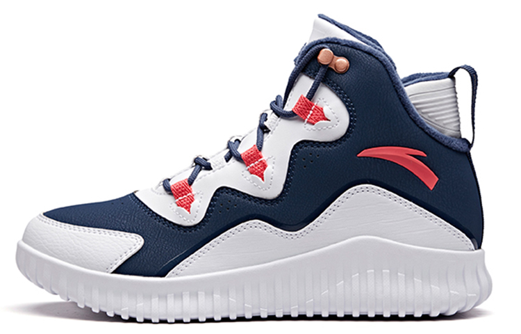 (W) Anta High-Top Casual Sneakers 'White Blue'