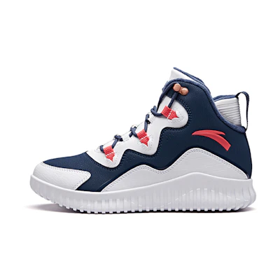 (W) Anta High-Top Casual Sneakers 'White Blue'