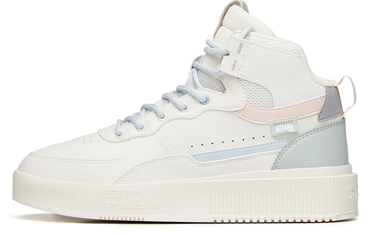 (Women) Anta High-Top Platform Sneaker 'White Blue' 922238011-2yc