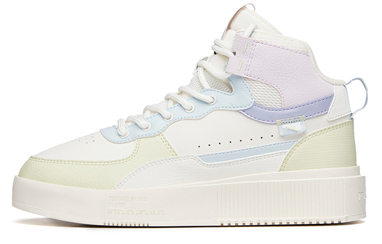 (Women) Anta High-Top Platform Sneaker 'White Green' 922238011-4