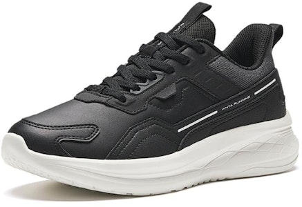 Anta安踏 舒適 皮面 氣質 百搭 防滑 耐磨 高筒 跑步鞋 女款 黑色 Order Anta安踏 舒適 皮面 氣質 百搭 防滑 耐磨 高筒 跑步鞋 女款 黑色