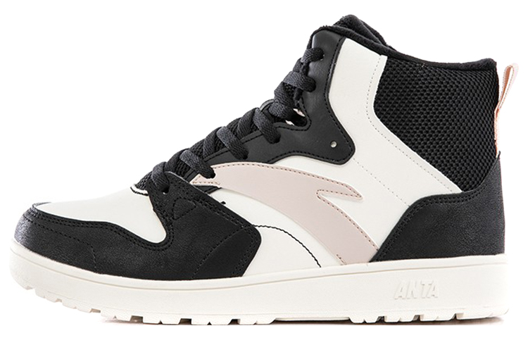(Women) Anta High-Top Casual Sneaker 'Black White Grey Fleece' 122048988-3