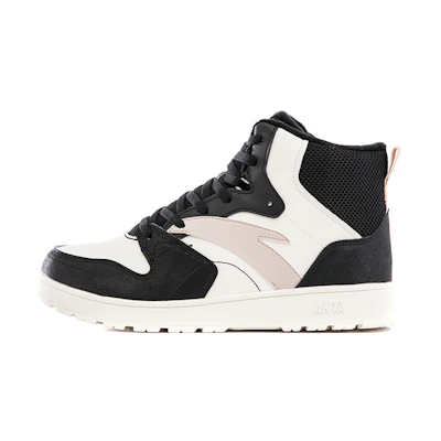 (W) Anta High-Top Casual Sneaker 'Black White Grey Fleece'