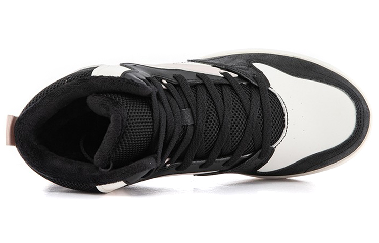 (W) Anta High-Top Casual Sneaker 'Black White Grey Fleece' 圖 5