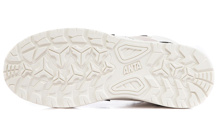 (W) Anta High-Top Casual Sneaker 'Black White Grey Fleece' 圖 6