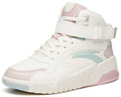 安踏 耐磨透氣 高幫 板鞋 女款 藕灰白 Order 安踏 耐磨透氣 高幫 板鞋 女款 藕灰白