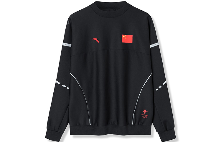 (Women) Anta Highlight Series Black Pullover Crewneck Sweatshirt 162210728-1