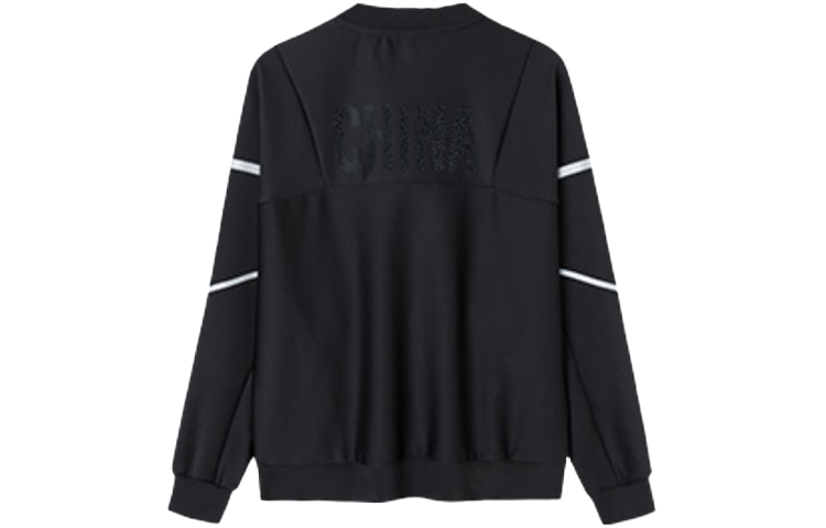 Lookbook (W) 安踏 Highlight 系列黑色套頭圓領運動衫 162210728-1